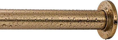 Ivilon Tension Curtain Rod - Spring Tension Rod for Windows or Shower, 24 to 36 Inch. Warm Gold
