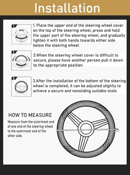 Wood Car Steering Wheel Cover Rubber Inner Ring All Car Universal Four Seasons Universal Thin Fiber Leather Anti-Slip 16 17 18 19inch for Truck (19inch, red)
