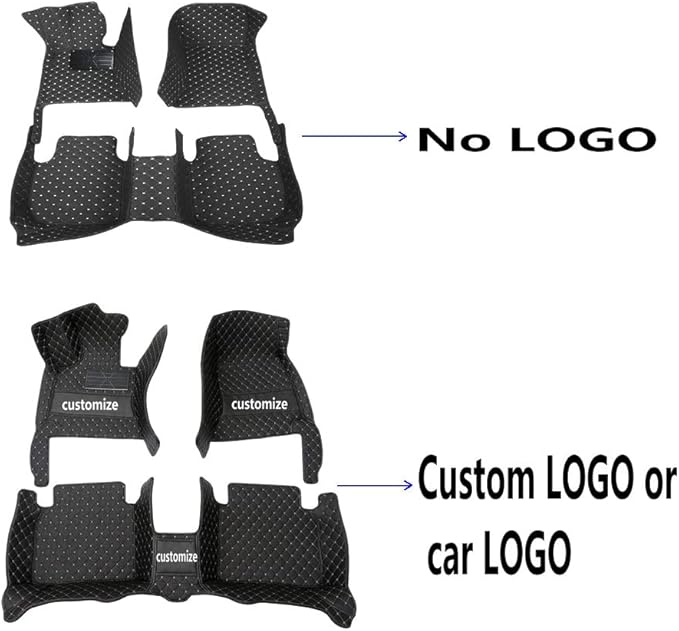 KaiLaiCarCustom Automotive Car Floor Mats for 99.99% Sedan SUV Sports Car Men Women Protection Full Coverage Pads Anti-Slip Leather Floor Lining (Brown Strip, B- Long Stripes)