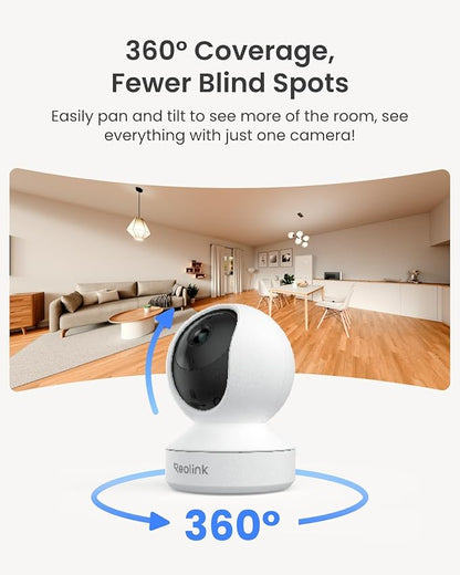 REOLINK 4MP Indoor Security Camera E1, Plug-in 2.4G Wireless WiFi 6