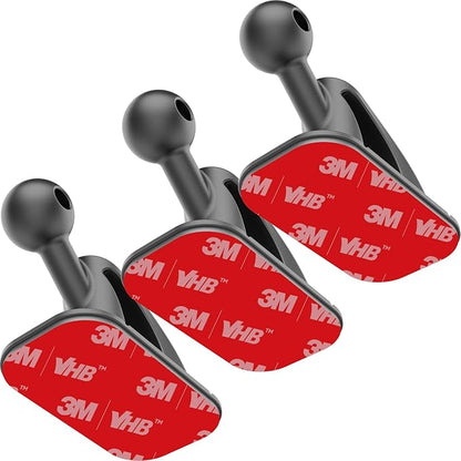 3 Pack Sticky 17mm Ball Mount for Car Mount Adhesive Replacement Magnetic Phone Holder MagSafe Mounting Base Dashboard Sticker 3M VHB Tape