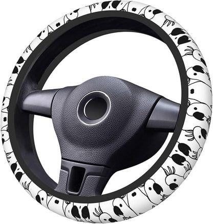 Neoprene Steering Wheel Cover Umbrella Cockatoo Car Steering Wheel Cover Universal Fit for Most Cars