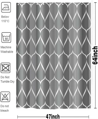 MCCKTIU Gray Shower Curtain RV Shower Curtain Grey Modern Bathroom Shower Curtains Waterproof Fabric Machine Washable Shower Curtains 47 x 64 Inches