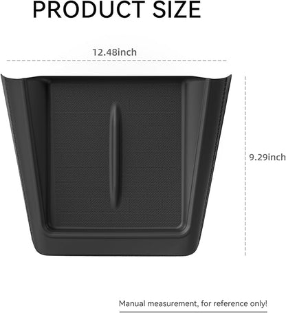 LUCKEASY Wireless Charging Pad for Tesla Model Y Juniper 2025 2026 Center Console Wireless Charger Pad Non-Slip Silicone Mat for Model Y Accessories Black (Surrounded)