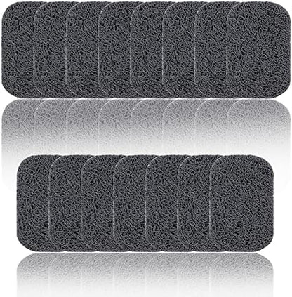 15 Piece Soap Savers Pads Gray BPA Free Soap Holder for Bar Soap Non-Slip Self Draining Soap Dish Soap Lift for Shower Kitchen Bathroom Soap Tray Bulk Accessories