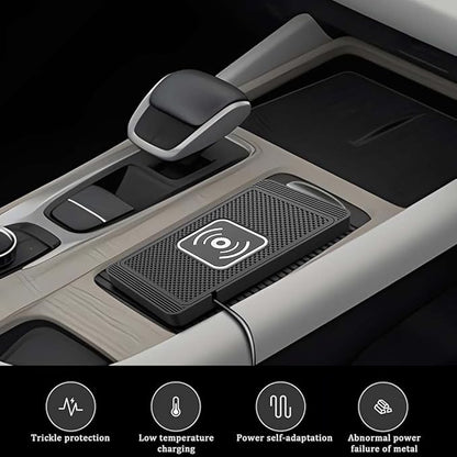 Wireless Car Charger Pad for Audi Q7 2007-2015 2017-2026, Type-C/USB 15W Car Wireless Charger Non-Slip Cordless Charging Mat Car Accessories,A-30cm USB Interface