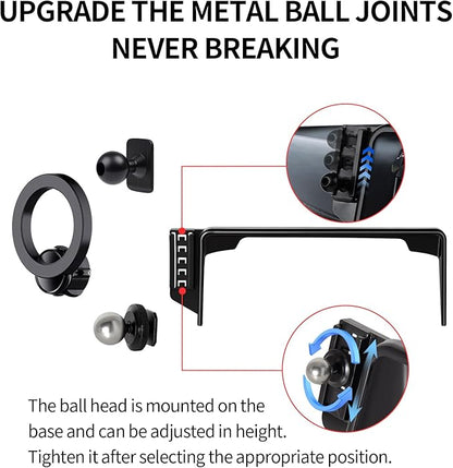 MaserWeller Car Phone Holder for Honda HR-V HRV 2023-2026 Accessories/CR-V CRV 2023 2024 2025 2026 Accessories 7/9-inch Screen Fixed Clip,Phone Mount Compatible with MagSafe, 360° Cell Phone Holder