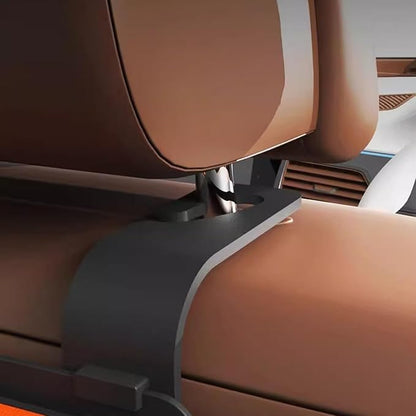 Car Back Seat Organizer with Hooks & Tissue Dispenser – Faux Leather Storage Box with Cup Holders, Multi-Compartment for Sunglasses & Chargers, Compatible with Most Seat Black 2pcs