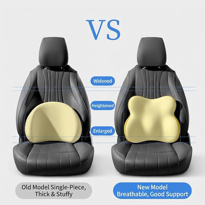 Car Headrest Pillow & Lumbar for Audi A1 GB Sportback 5Door 2018 2019 2020 2021 2022 2023, Car Seat Neck Pillow Back Support, Breathable All-Season Automotive Seat Cushions, 2PCS