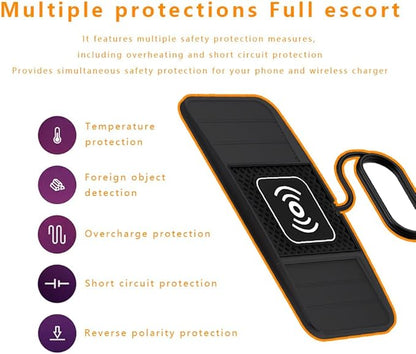 Wireless Charging Pad for Car for Mercedes Benz G 350 G 400 G 500 G 63 AMG G 65 AMG, DIY Trim-to-Fit Slim Non Slip Fast Charger Car Wireless Charging Pad 30CM Cable