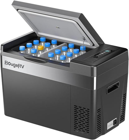 BougeRV 12 Volt Refrigerator 12V Car Fridge 30 Quart Portable Freezer