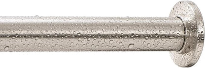 Ivilon Tension Curtain Rod - Spring Tension Rod for Windows or Shower, 36 to 54 Inch. Brushed Nickel