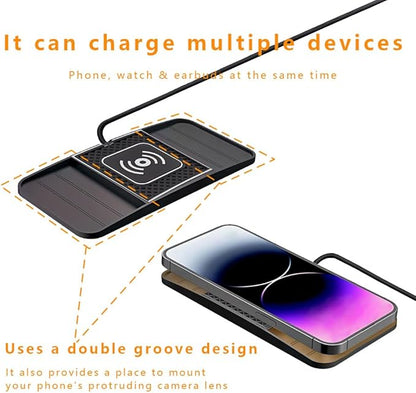 Wireless Charging Pad for Car for Lincoln Aviator 2003-2005 2020-2026, DIY Trim-to-Fit Slim Non Slip Fast Charger Car Wireless Charging Pad 30CM Cable,B 30cm USB Plug Cable