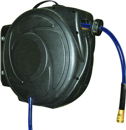 Elite Retractable Air Hose Reel with 3/8-Inch by 50-Feet PU Air Hose exceptional resistance to abrasion, oil, and weather - DP-HR5-315