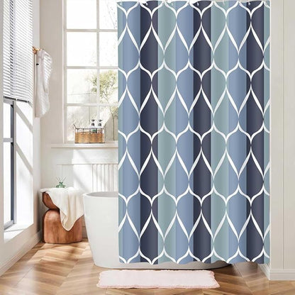 MCCKTIU Blue Shower Curtain Modern Bathroom Shower Curtain Waterproof Fabric Machine Washable Shower Curtains 60 x 72 Inches