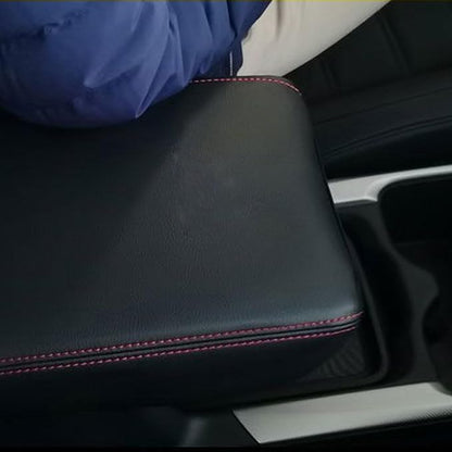 Compatible with Center Console Armrest Cover for Hyundai Tucson 2005-2009 Leather Arm Rest Storage Box Lids Cushion Protector Pad