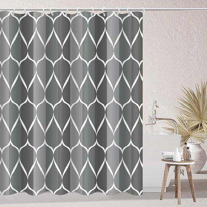 MCCKTIU Gray Shower Curtain RV Shower Curtain Grey Modern Bathroom Shower Curtains Waterproof Fabric Machine Washable Shower Curtains 47 x 64 Inches