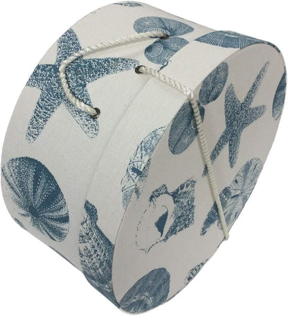 Sarah's Hat Boxes Classic Shells Hat Box – 16.75" x 8.5" (Dia. x Ht.) Handmade in USA – Odorless Non-Toxic Adhesive, Cording Handle – Premium Storage for Hats & Accessories
