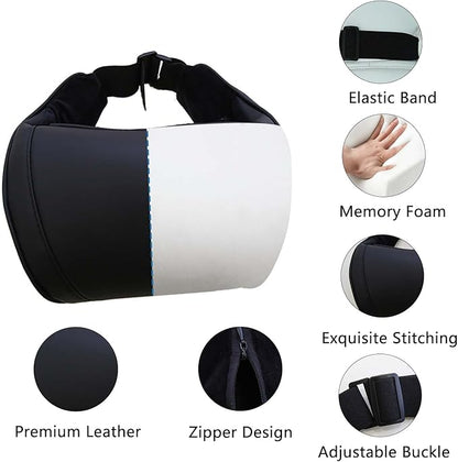 Car Neck Pillow Memory Foam Automotive Seat Cushions of Headrests for Relieving Neck Stiffness Seat Neck Support Pillow, Fits All Vehicles, 2 Pieces, Black