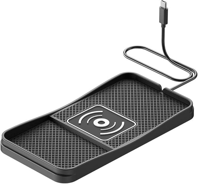 Car Wireless Charger Pad for Ford Explorer 2000-2026, Type-C/USB 20W Fast Wireless Car Charger Pad Non-Slip Cordless Charging Mat,A-30cm Cable Type-C Plug