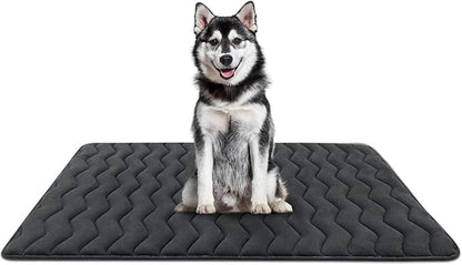 Bubble bear Dog Crate Mat - Upgraded Thick, Ultra Soft, Washable & Anti-Slip Kennel Pad for Small/Medium/Large Dogs, Dark-Hued to Hide Stains (48"x30")