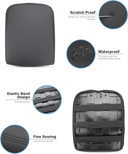 INTGET Center Console Cover for 2002-2012 Dodge Ram 1500 2500 3500 Accessories Interior Middle Armrest Arm Rest ST, SLT, Laramie, Sport, TRX4 Cushion Pad Protector(Fit for Jump Seat Console)