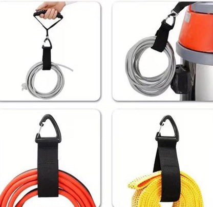 Extension Cord Storage 4 Pieces Heavy-Duty Workshop Organizer Extension Cord Wrap Holder with Triangular Buckle for Workshop Garage Maintenance Warehouse Utility Room Basement Shed Closet