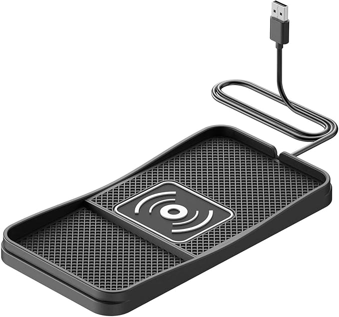 Car Wireless Charger Pad for Kia Cadenza Forte Amanti K4 K5 Optima Sephia Spectra 2000-2026, Fast Car Wireless Charging Pad for Car Center Console, Non Slip Charging Mat,1M-USB