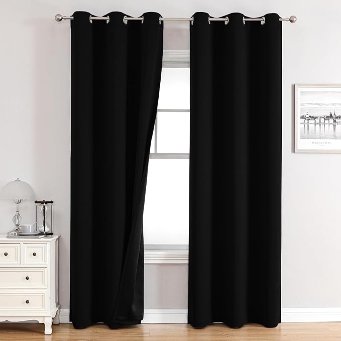 ChrisDowa 100% Blackout Curtains