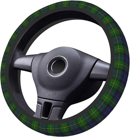 Thickened Elastic Steering Wheel Cover, Gordon Clan Tartan Plaid Ultra, Soft, Breathable, Fit for Cars, SUVs, Trucks, Stylish Comfortable Grip