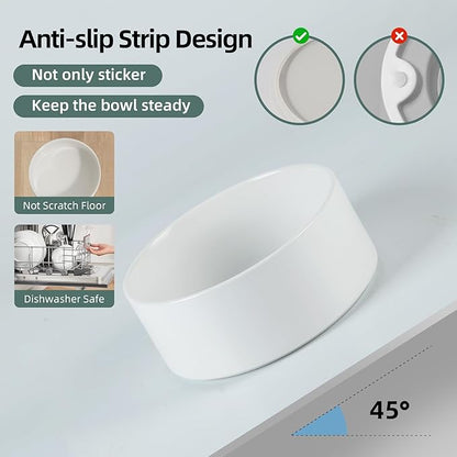 Ceramic Raised Double Bowls Set