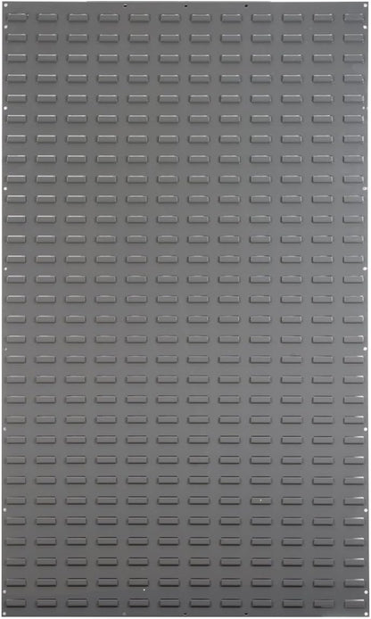 Akro-Mils 30161 Heavy Duty Wall Mount Garage Storage Steel Louvered Panel | Wall Storage Bin Hanging Organizer System for AkroBins, 36-Inch W x 61-Inch H, Grey, Single
