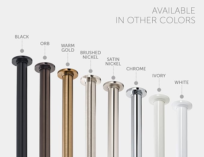 Ivilon Tension Curtain Rod - Spring Tension Rod for Windows or Shower, 24 to 36 Inch. Oil Rubbed Bronze ORB