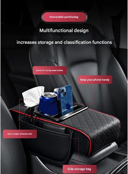 Car Armrests Covers for Audi A6 1995–2025, Center Console Cover Armrest Cushion Middle Console Protector Armrest Mat Interior Accessories,D