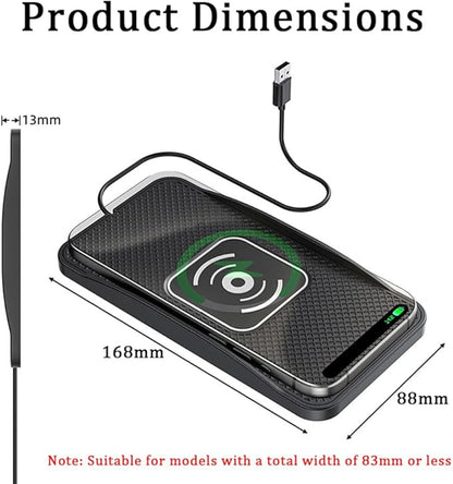 Wireless Car Charger Pad for Ford F150 2000-2025, Type-C/USB 20W Car Wireless Charger Non-Slip Phone Charging Pad Car Accessories,B 30cm Cable USB Plug
