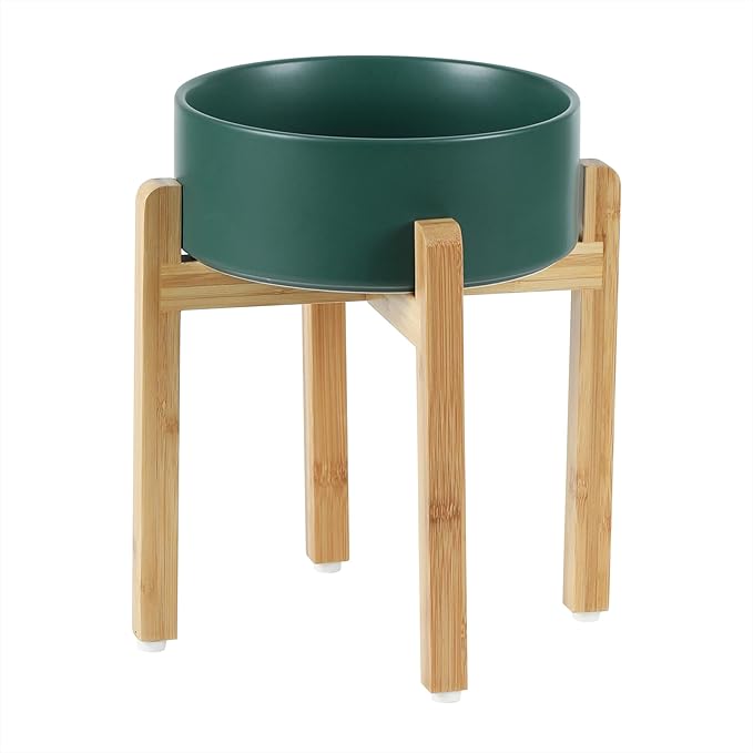 Ceramic Raised Dog Bowl Set, Elevated Dog Bowl