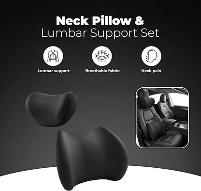 Nazarian Memory Foam Car Seat Cushion for Back Pain & Lumbar Support Pillow – Ergonomic Back Pillow for Car - Comfortable Car Pillow for Driving - Lumbar Pillow for Car - Car Seat Cushion