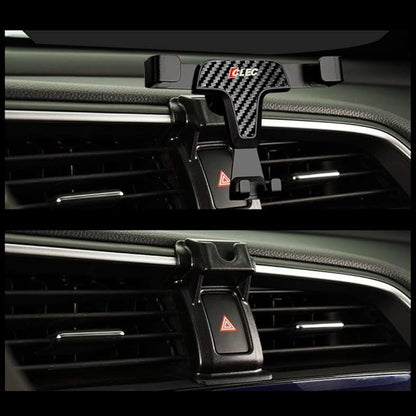 BEERTE Car Mount for Honda Civic 2016-2021 Adjustable Air Vent Gravity Phone Holder,Car Dashboard Cell Phone Mount,Carbon Fiber Pattern Phone Mount fit for All Smartphone