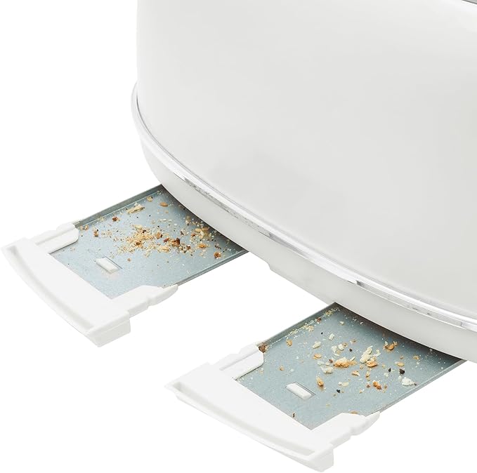 HADEN Heritage Toaster with Extra Wide Slots, Ivory & Chrome