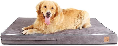 Laifug Orthopedic Memory Foam Pet(54"x 36"x 4",Slate Grey)/Dog Bed with Durable Waterproof Liner and Removable Washable Cover