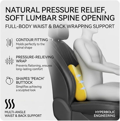 Car Headrest Pillow & Lumbar for Acura TLX 2015-2024, Car Seat Neck Pillow Back Support, Breathable All-Season Automotive Seat Cushions, 2PCS,A Black