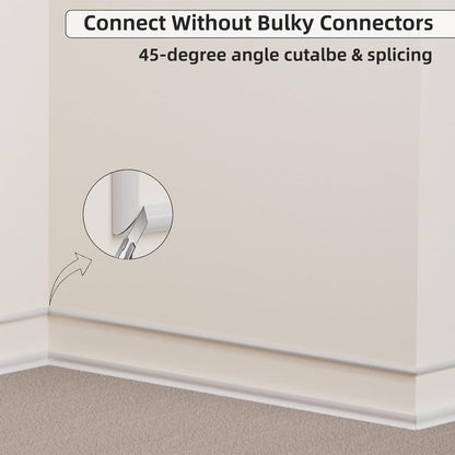 118" Side Buckle Cable Hider for 1 Cords,Extension Cord Covers for Wires On Wall,Adhesive Cord Hider for Wall Mount Tv, Wire Channel for Cable Concealer,Cable Raceway Home & Office,White