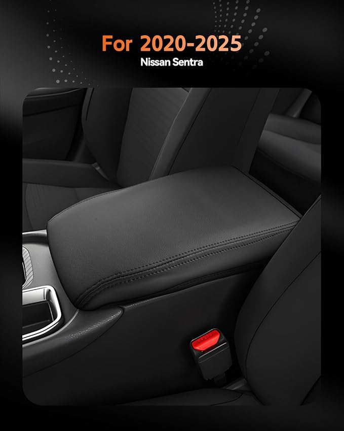 CDEFG for Nissan Sentra 2020-2025 Center Console Cover Armrest Box Cover for Sentra (S, SV, SR) 2020 2021 2022 2023 2024 2025 Accessories Console Arm Rest Protector