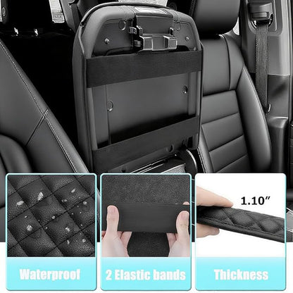 Center Console Armrest Cover for GMC Sierra & Chevy Silverado 2019-2025, Tahoe & Suburban & Yukon 2021-2025, Bucket Seat Thickened Arm Rest Cushion Pad, Anti-Scratch Full Protector Accessories