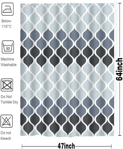 Textured Clarisse RV Shower Curtain by Creative Home Ideas - Modern Bathroom Waterproof Fabric, Machine Washable, 47 x 64 Inches