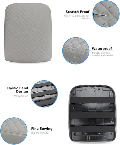INTGET Center Console Cover for 2002-2012 Dodge Ram 1500 2500 3500 Accessories Interior Middle Armrest Arm Rest ST, SLT, Laramie, Sport, TRX4 Cushion Pad Protector(Fit for Jump Seat Console)