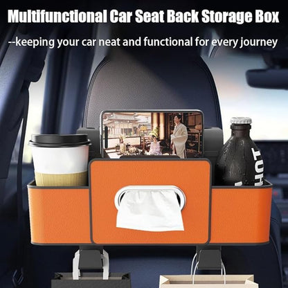 Car Organizers and Storage Box, Multifunctional Car Seat Back, Backseat Organizer, For Hold Phones, Snacks, Drinks, And Handbags (Black)