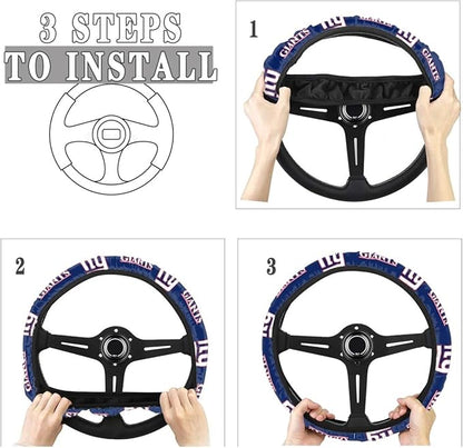 Universal Car Steering Wheel Cover, Automotive Vehicle Accessory (L-FXPT-JR)