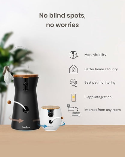 Furbo 360° Cat Camera + Mini 360° Cam 2-Camera Bundle Nanny Subscription: Cat