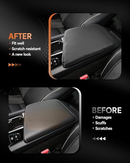 CDEFG for Volvo XC60 2018-2025 Center Console Cover Armrest Box Cover for XC60 (Core, Plus, Ultra) 2020 2021 2022 2023 2024 2025 Accessories Console Arm Rest Protector